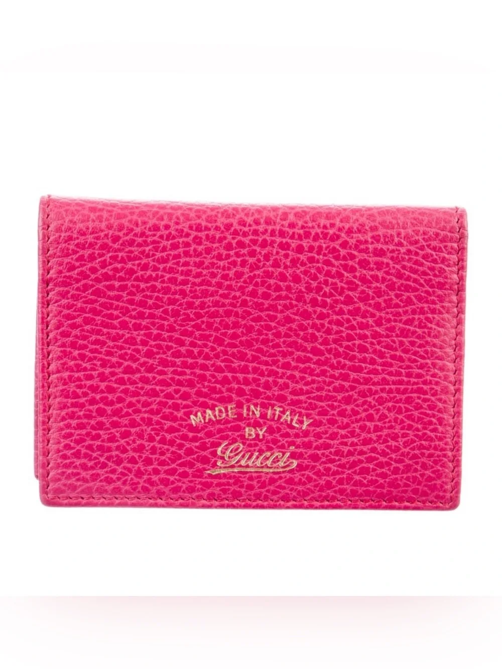 NWB Gucci Pink Swing Leather Train Pass Card Holder